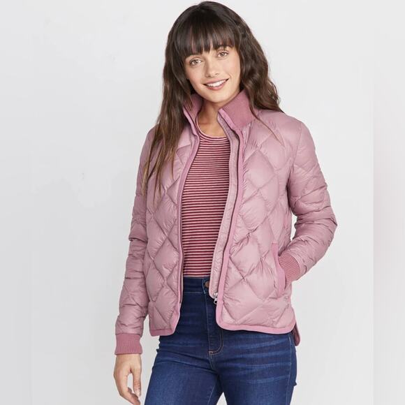 Marine Layer Meredith Puffer Coat Full Zip in Mauve Pink Size S Outdoor Gorpcore - Picture 1 of 15